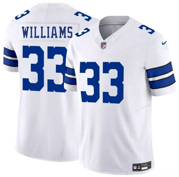 Men & Women & Youth Dallas Cowboys #33 Javonte Williams White 2025 F.U.S.E. Vapor Untouchable Limited Stitched Jersey
